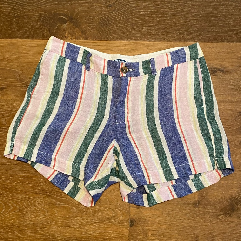 Striped Linen Everyday Shorts by Old Navy